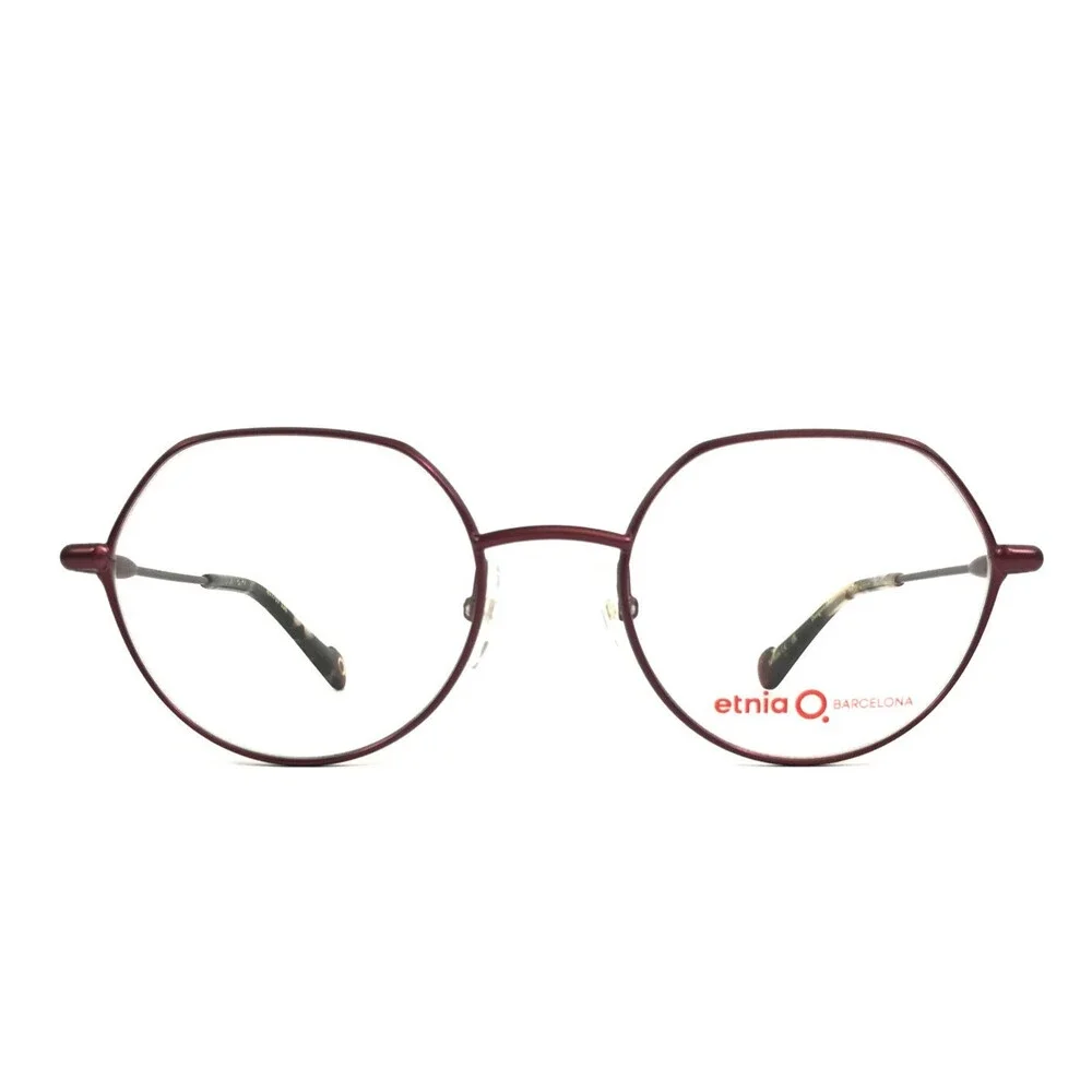 Etnia Barcelona Eyeglasses Frames STOA BXHV Bordeaux Havana Wire Rim 49-19-138